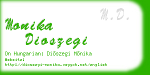 monika dioszegi business card
